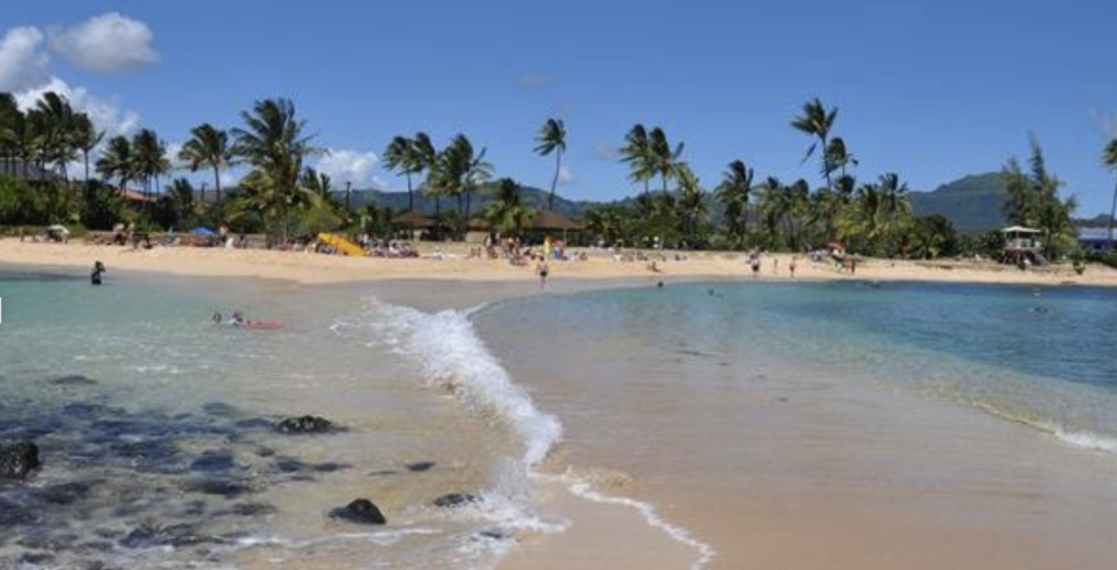 Beautiful Poipu beach.